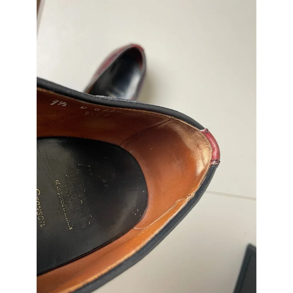 Allen Edmonds Grayson Tassel Loafers Burgundy Leather Men's Dress‎ Shoes 9.5D